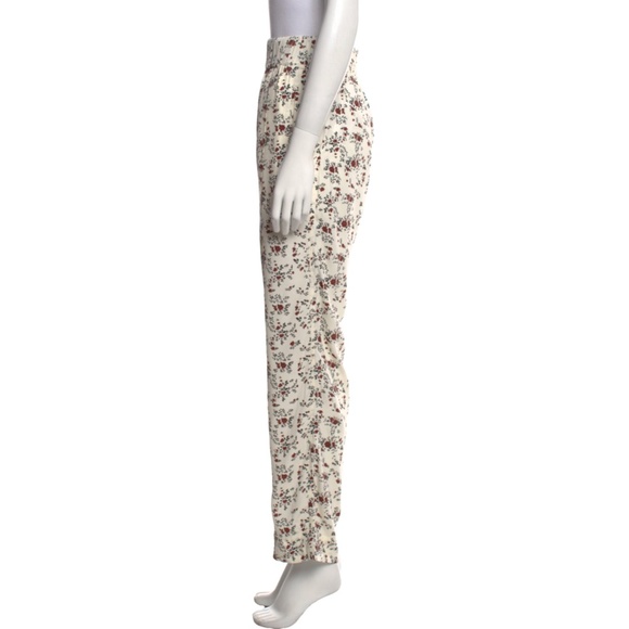 GANNI Floral-Print Crepe De Chine Straight-Leg Pants - Picture 7 of 15